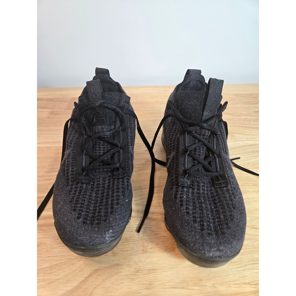 **Nike Air VaporMax 2021 Flyknit Black Sneakers Men's Size 6.5**